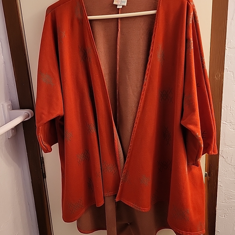 LuLaRoe Red Open-Front Cardigan